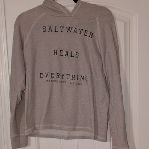 Saltwater Heals Everything Beige Hoodie